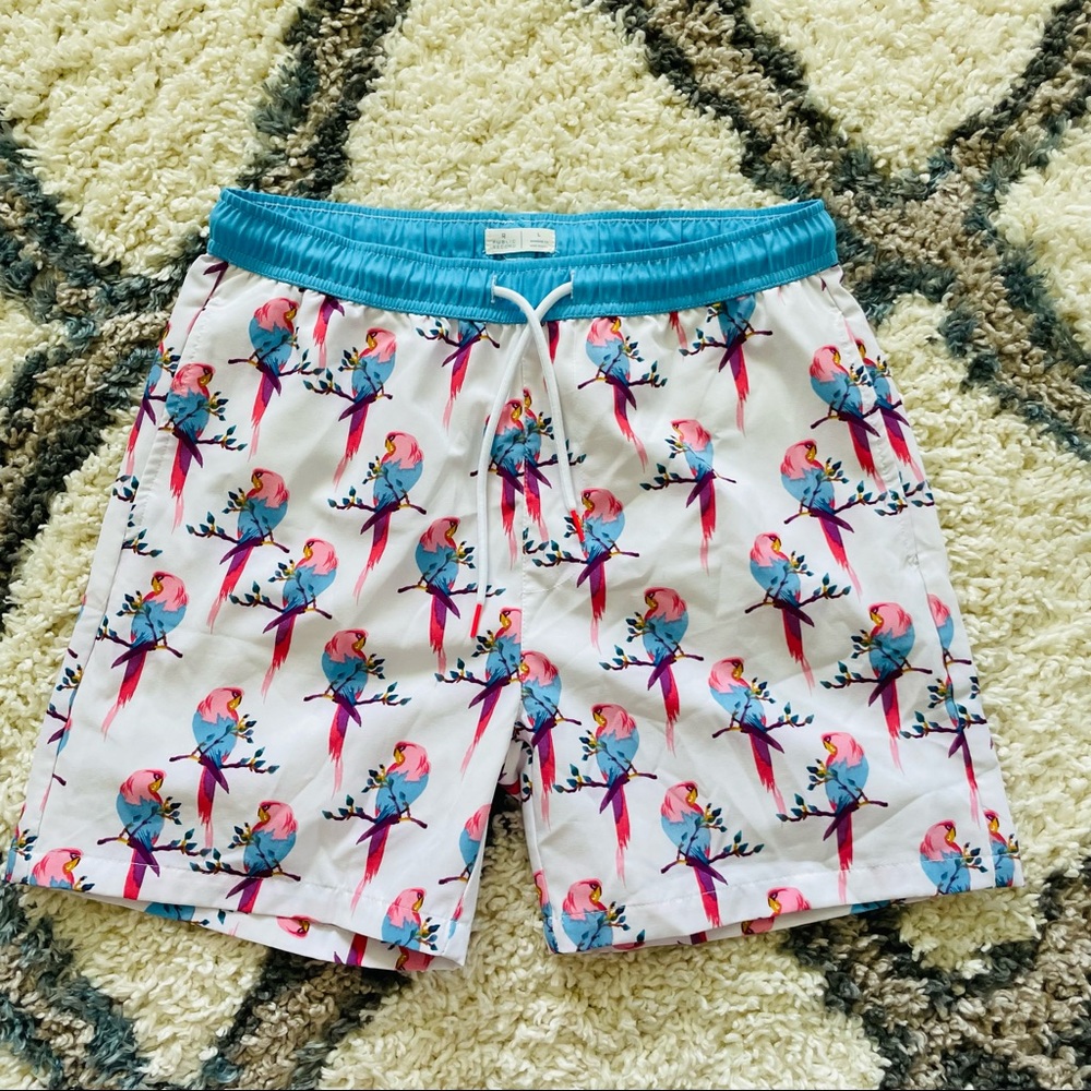 Public record parrot men shorts 🦜